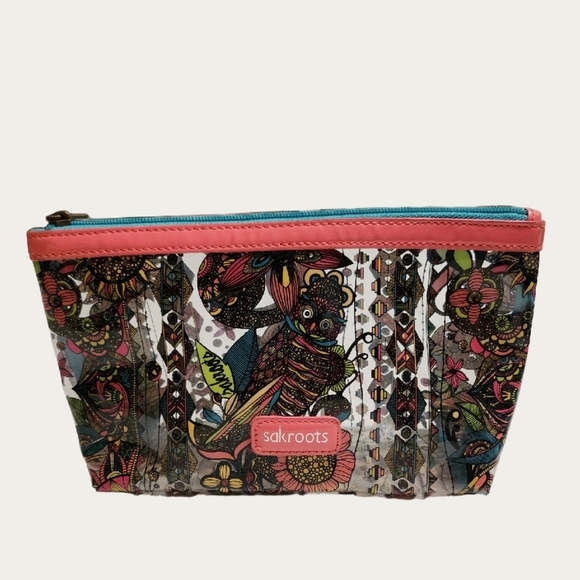 Sakroots Handbags - Sakroots Floral Clear Cosmetic Bag with Red Trim